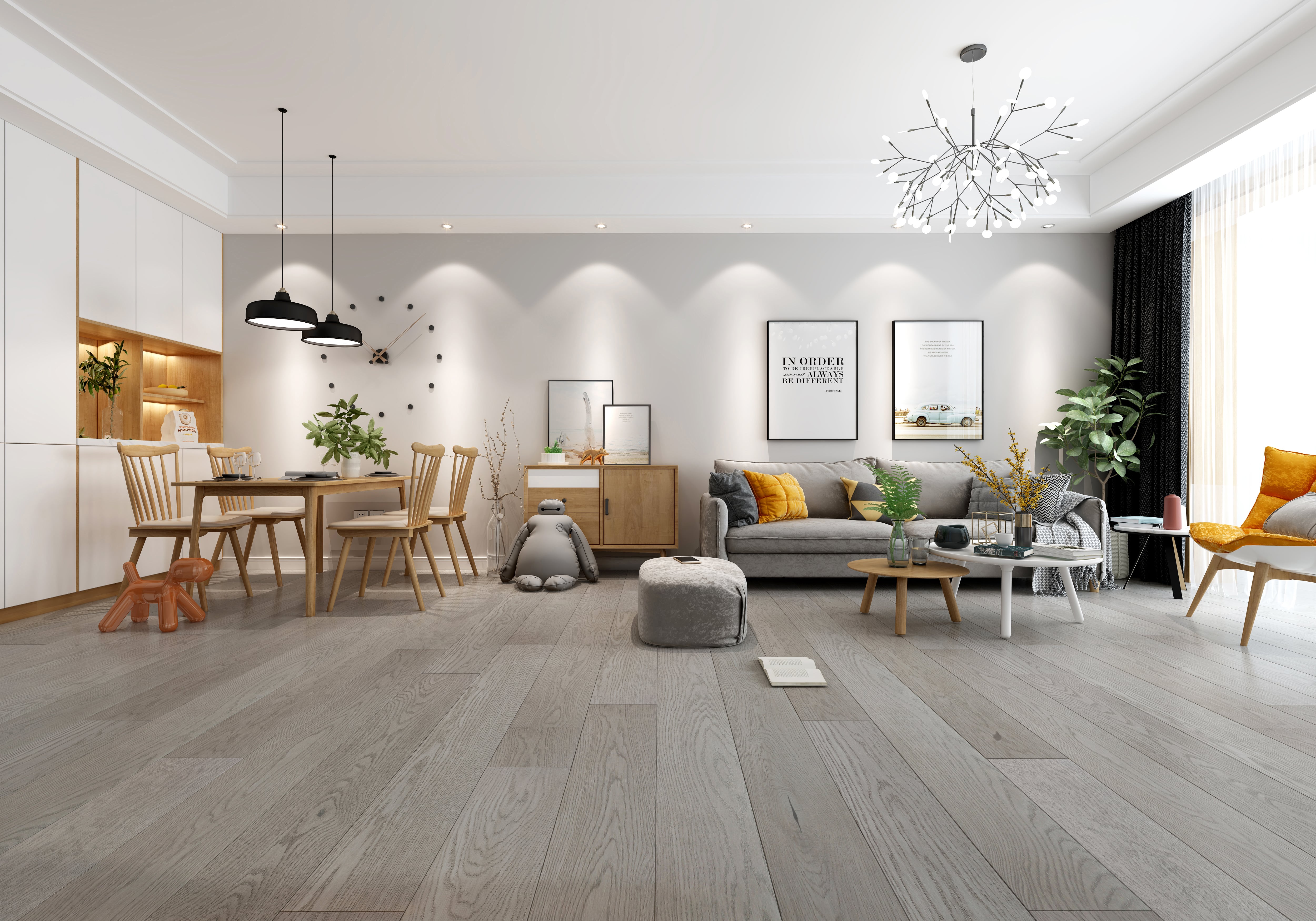 Wide Plank Gray — Open Plan