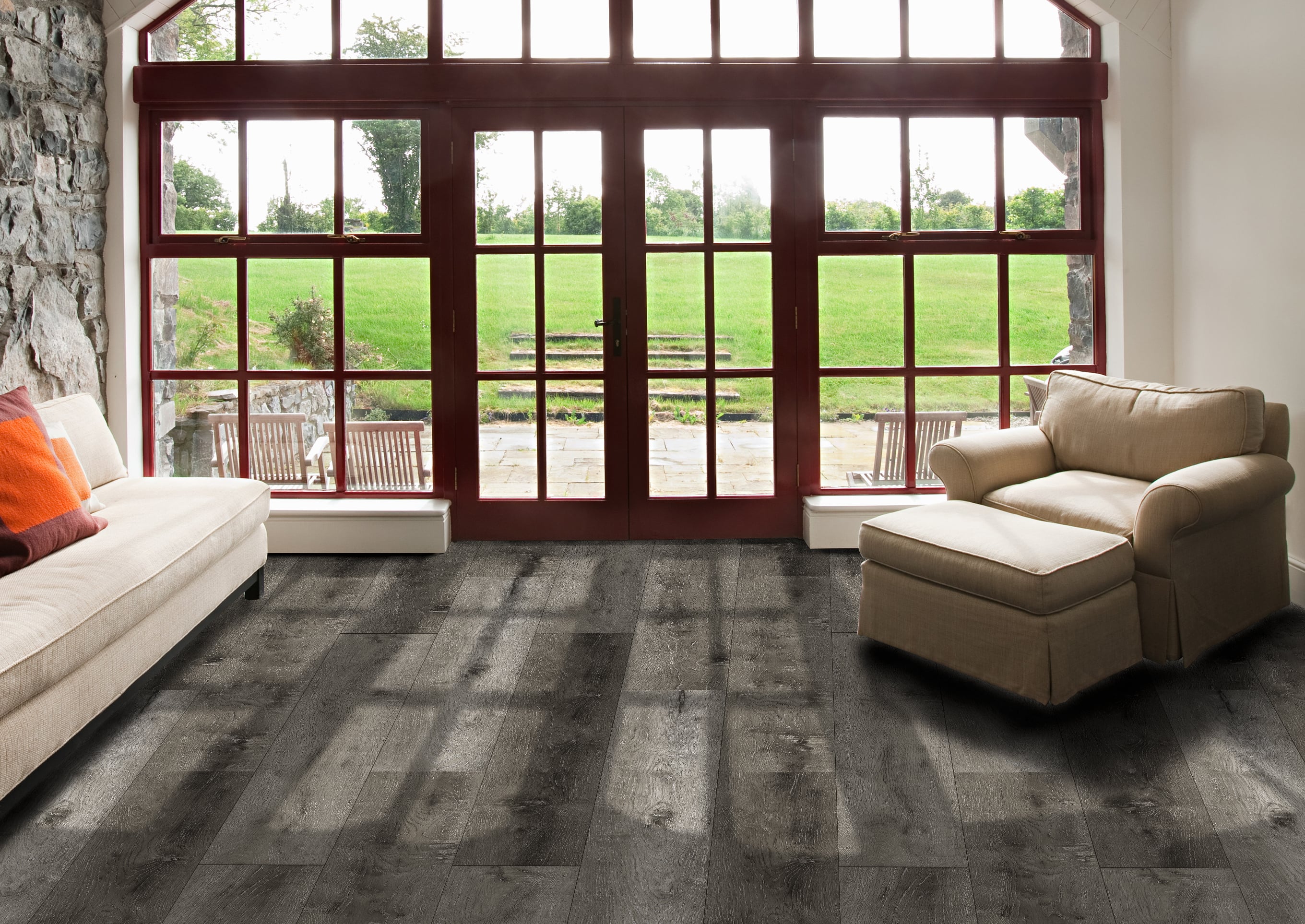 Charcoal Distressed — Living Room